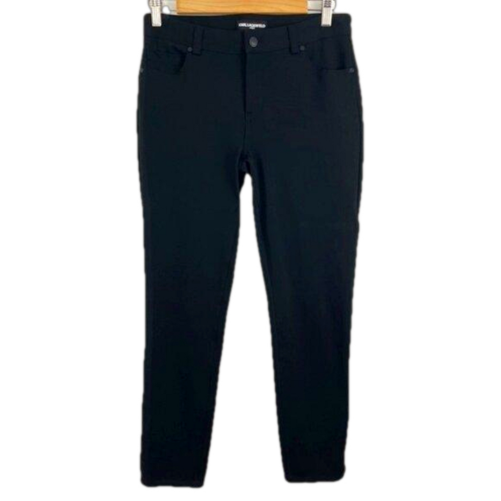 Karl Lagerfeld Black Rayon Pants